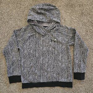 Girls Under Armour Hoodie size medium gray and black